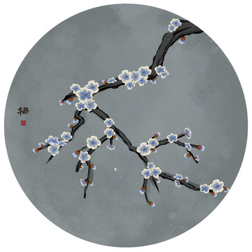 工筆梅花