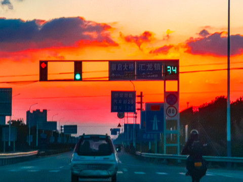 城市黃昏