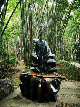 幽篁撫琴