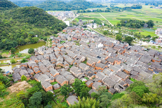 航拍上甘棠古村