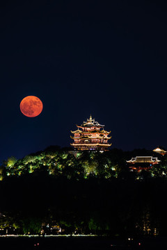 杭州城隍閣月出