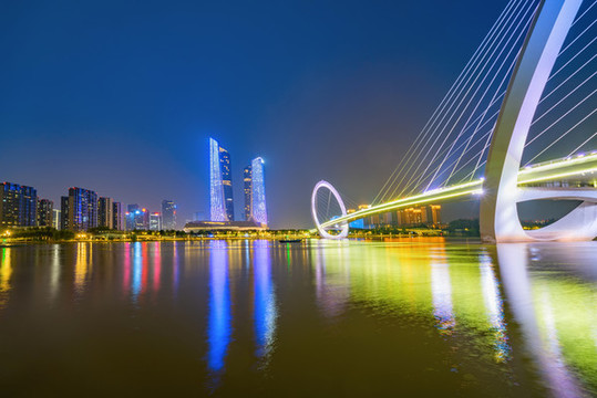 南京之眼步行橋夜景