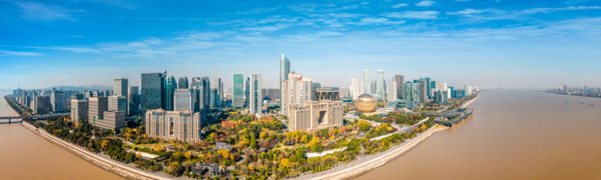 杭州城市景觀航拍