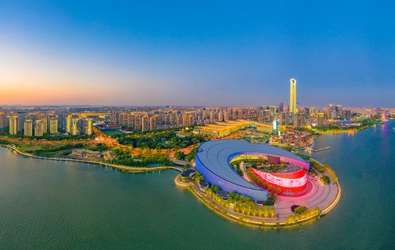 蘇州金雞湖文化藝術(shù)中心夜景