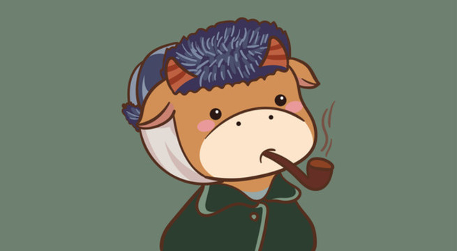 插畫卡通梵高牛牛
