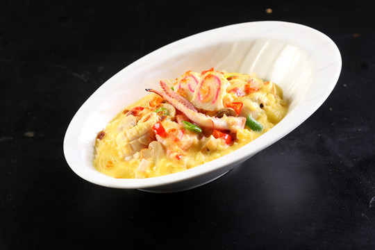 芝士焗海鮮飯