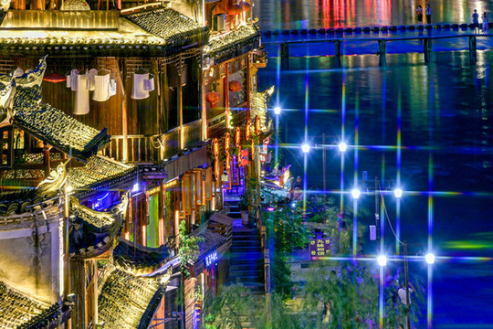 湘西鳳凰古城夜景