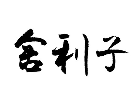 舍利子漢字手寫毛筆字體