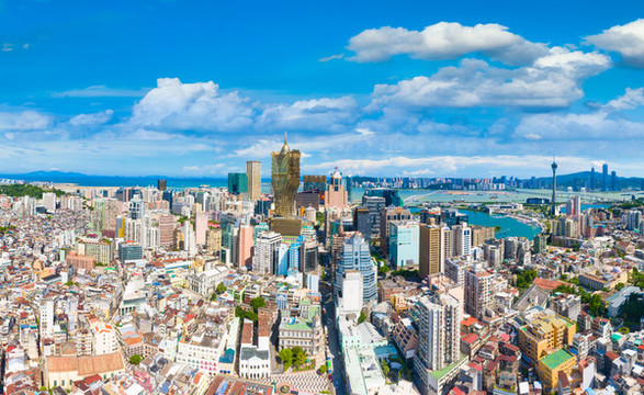 澳門(mén)半島城市風(fēng)光航拍
