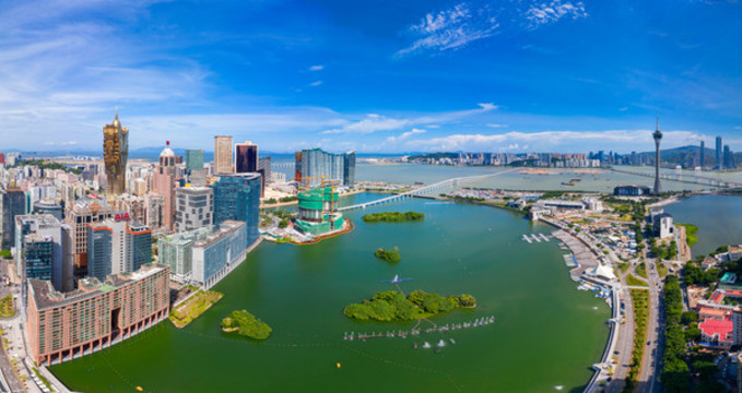 澳門半島城市風(fēng)光航拍
