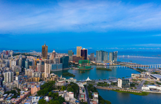 澳門半島城市風(fēng)光航拍