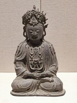 清代菩薩銅坐像