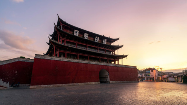 云南紅河建水yunn古城朝陽(yáng)樓