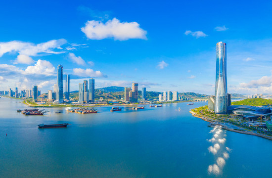 橫琴新區(qū)與珠海中心大廈