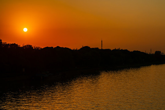 蘇州河落日夕陽晚霞