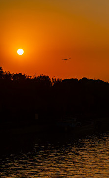 蘇州河落日夕陽晚霞