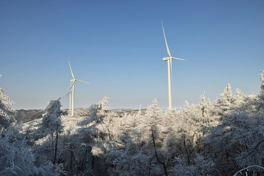 五峰獨嶺風(fēng)電雪景