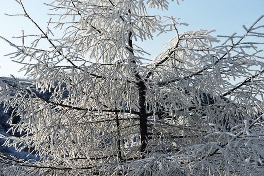五峰獨(dú)嶺雪景