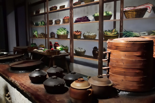 中國(guó)農(nóng)家灶臺(tái)廚房