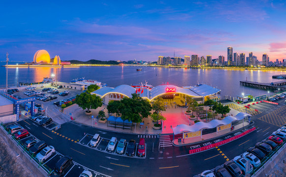 珠海市香洲港夜景