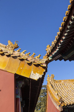 極富對稱美的故宮屋檐檐角神獸