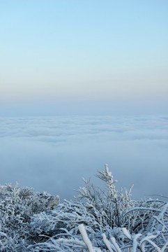 五峰獨嶺云海雪景風(fēng)光