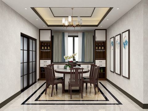 中式餐廳酒柜