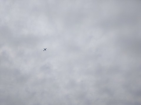天空中的飛機
