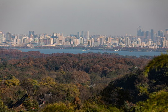 杭州西湖全景俯瞰