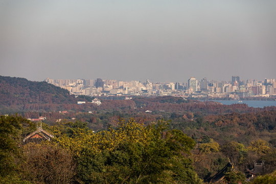 杭州西湖全景俯瞰