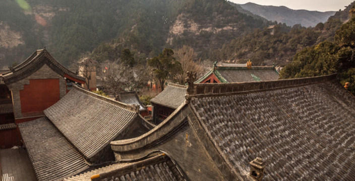 中國山西呂梁玄中寺風光