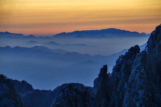 黃山冬景