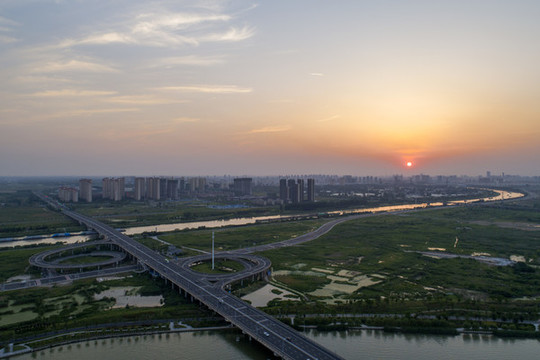運河之都江蘇省淮安市城市風光