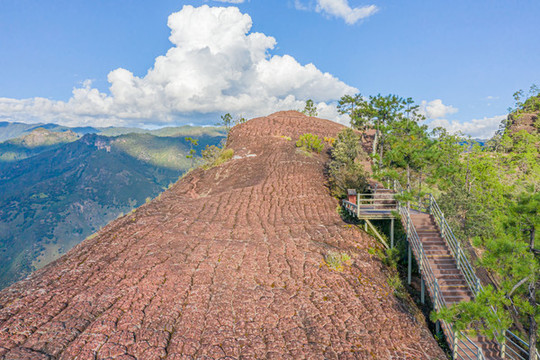 航拍玉龍千龜山