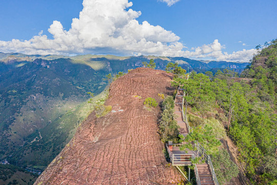 航拍玉龍千龜山