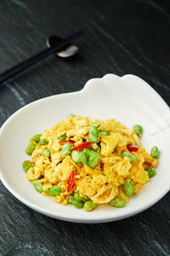 蠶豆米炒雞蛋