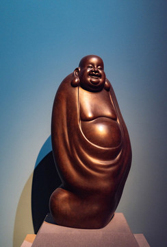 黃泉福雕木福擺件