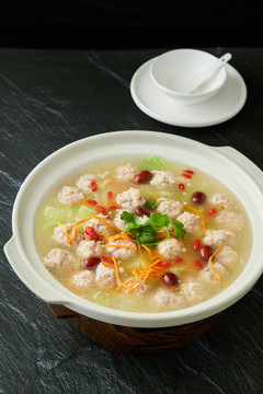 蟲草花丸子湯