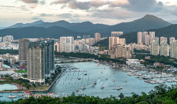 航拍三亞城市景觀