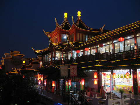 江蘇南京夫子廟秦淮風(fēng)光帶夜景
