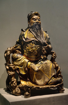 沈正鎬作脫胎漆塑關(guān)羽坐像
