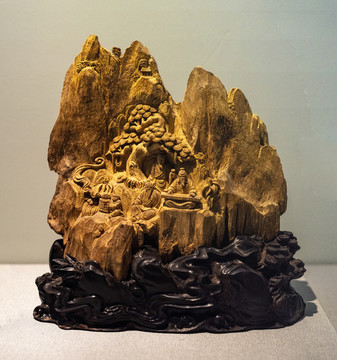 張志華雕沉香知音擺件