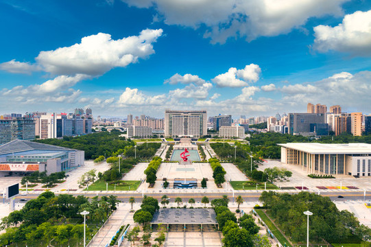 東莞中心廣場航拍風光