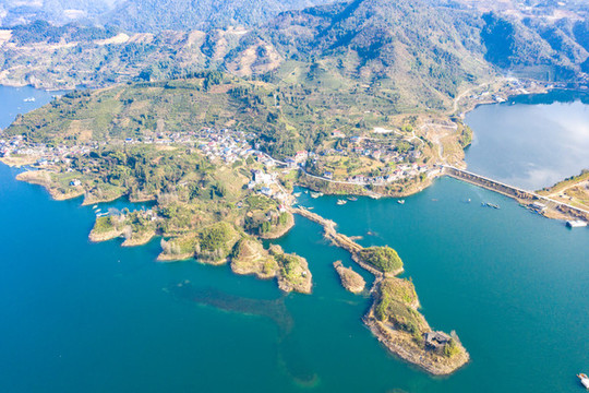 航拍湖南湘西酉水河