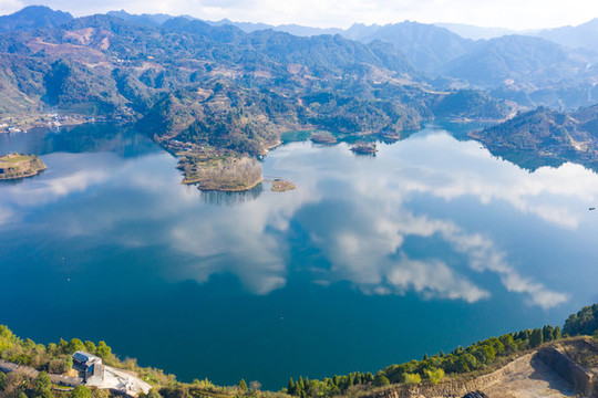 航拍湖南湘西酉水河
