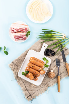蔬菜烤腸