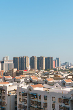 廈門城市天際線黃昏風(fēng)景