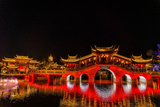 閩越水鎮(zhèn)夜景