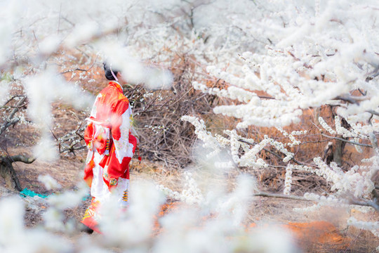李園里的和服女子