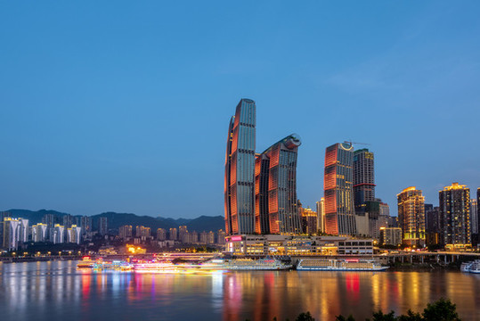 中國重慶渝中朝天門夜景